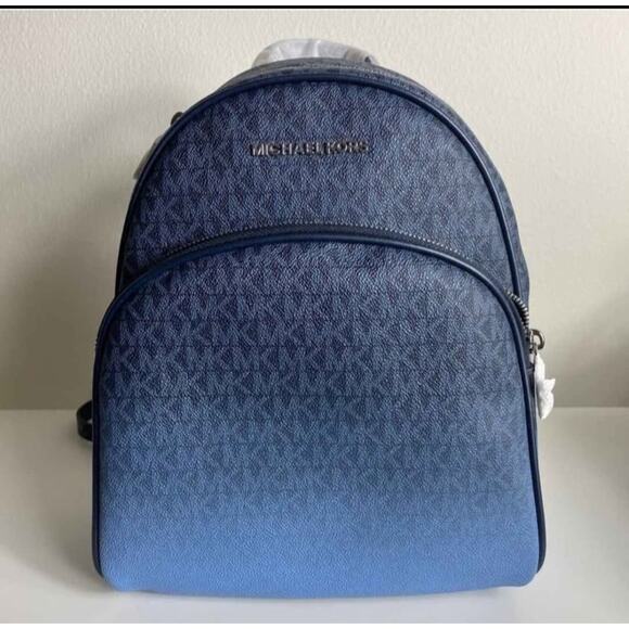 Michael Kors Abbey French Blue Ombre Medium Backpack new - Picture 1 of 7